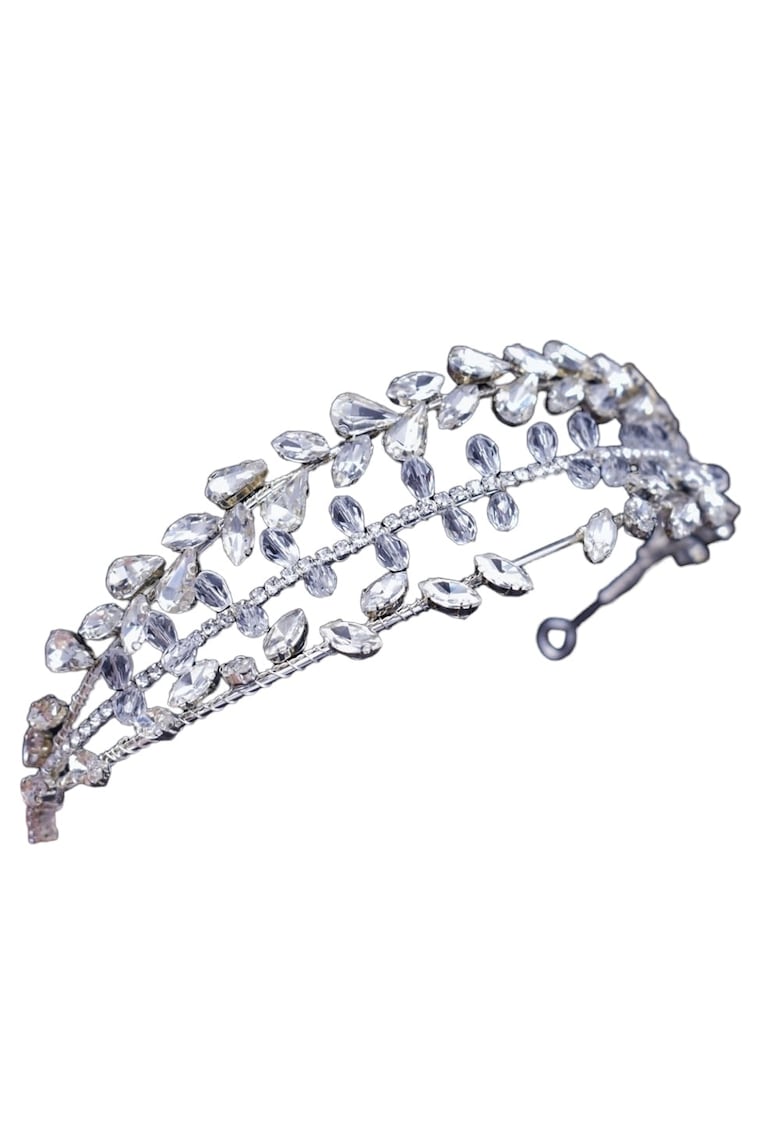 Diadema argintie - cu pietre si cristale - Heini C3