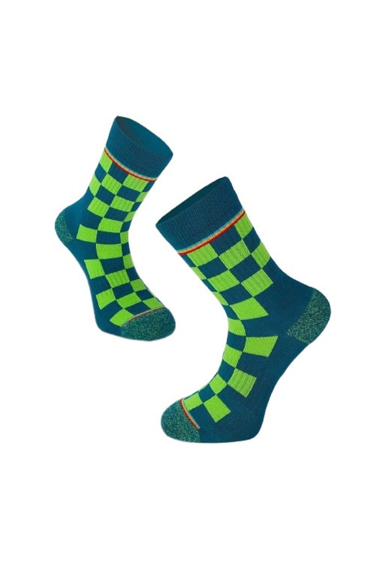 Sosete bumbac Active Lifestyle Socks Squares Verde Petrol