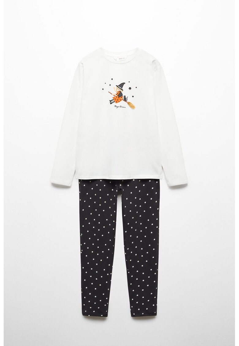 Pijama lunga cu imprimeu grafic Buji