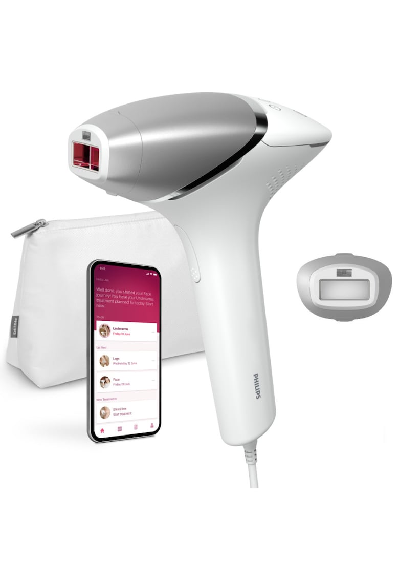Epilator IPL Lumea Seria 8000 - Senzor Smartskin - tehnologie SenseIQ - utilizare cu fir - 450.000 impusuri