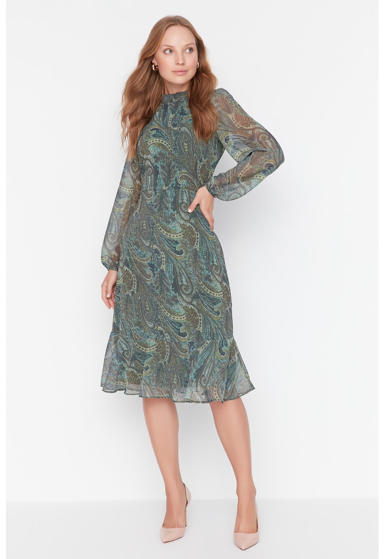 Rochie midi cu model grafic