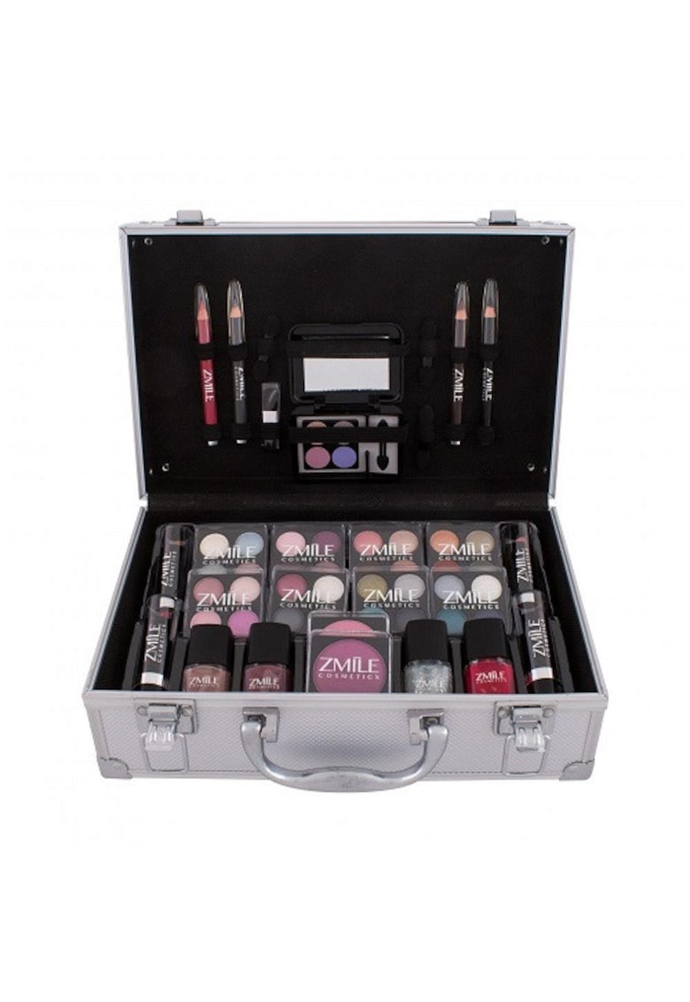 Trusa machiaj - Geanta inclusa - Argintiu Trusa machiaj - Geanta inclusa - Argintiu