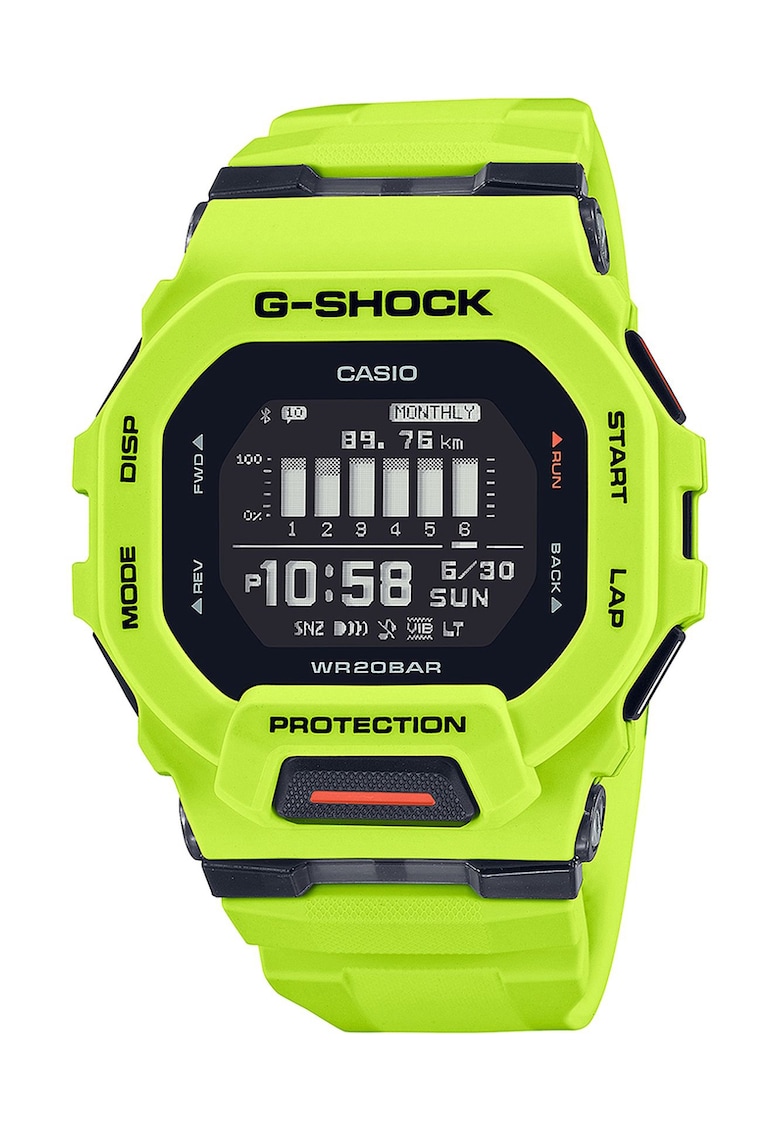 Ceas barbati -  Cauciuc/Plastic - 20 ATM - Galben/Negru