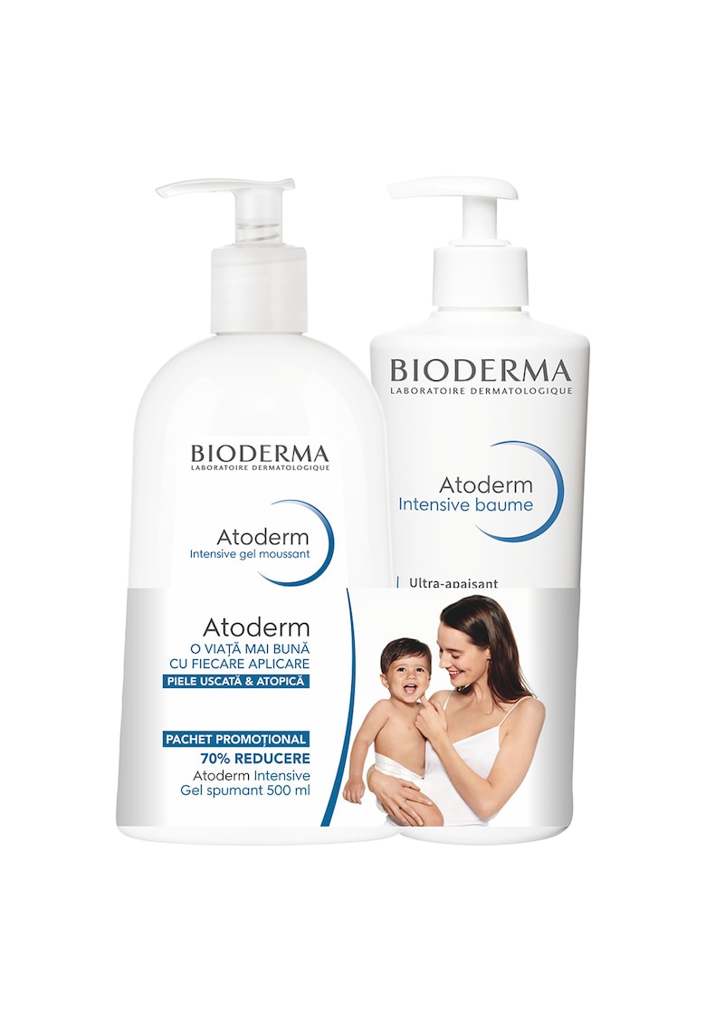 Pachet Promo Atoderm Intensive Balsam 500 ml + Atoderm Intensive Gel Spumant 500ml (1+70% reducere)