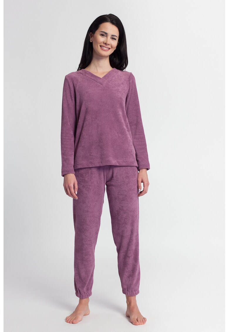 Bluza de casa cu decolteu in v