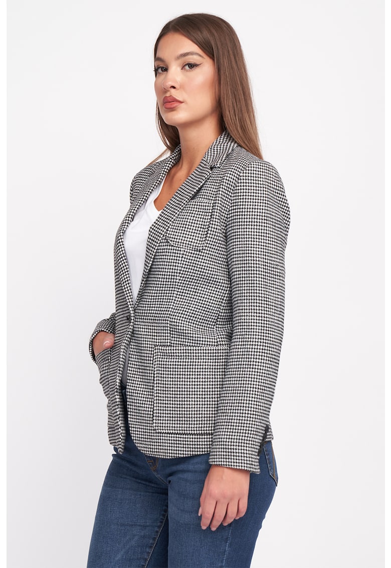 Sacou cu imprimeu houndstooth