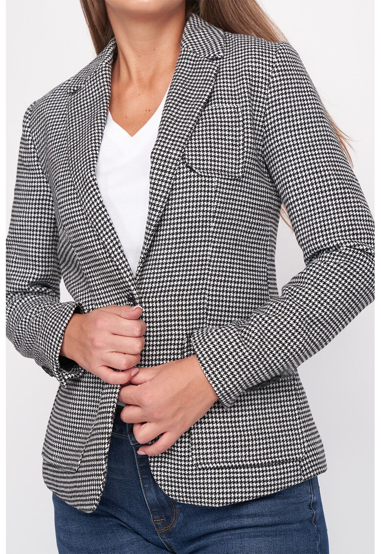 Sacou cu imprimeu houndstooth