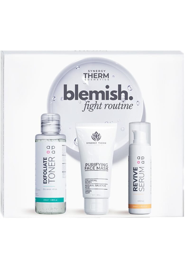 Set Blemish Fight Routine - Toner exfoliant - 100 ml - Masca Faciala - 50 ml - Serum Revive Retinal 0.05% - 30 ml