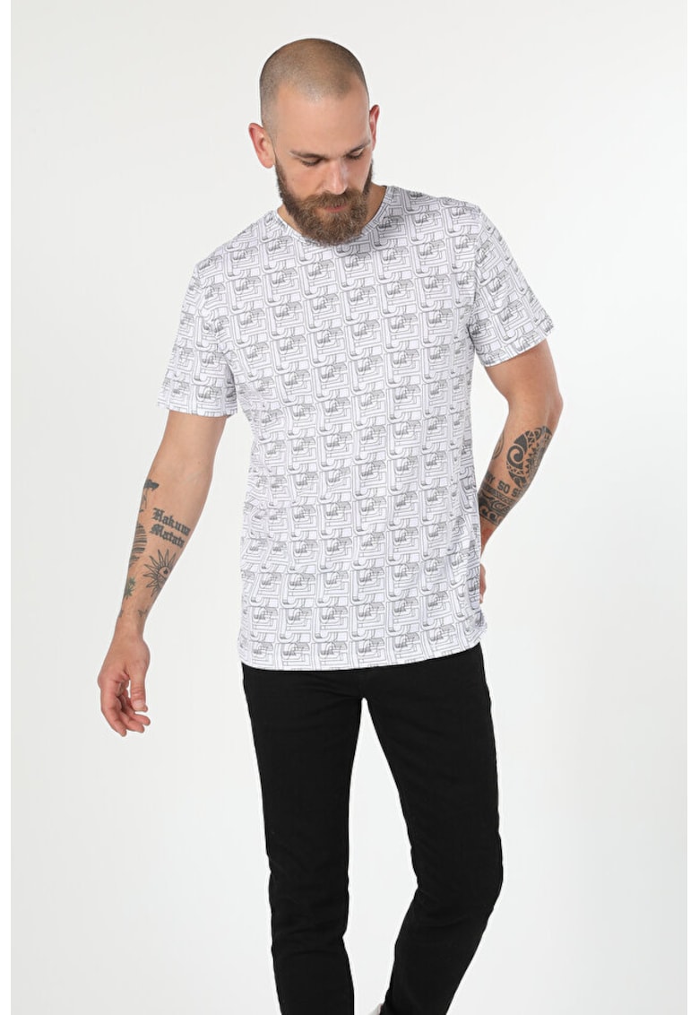 Tricou Cu Maneca Scurta De Barbati Alb Regular-Fit