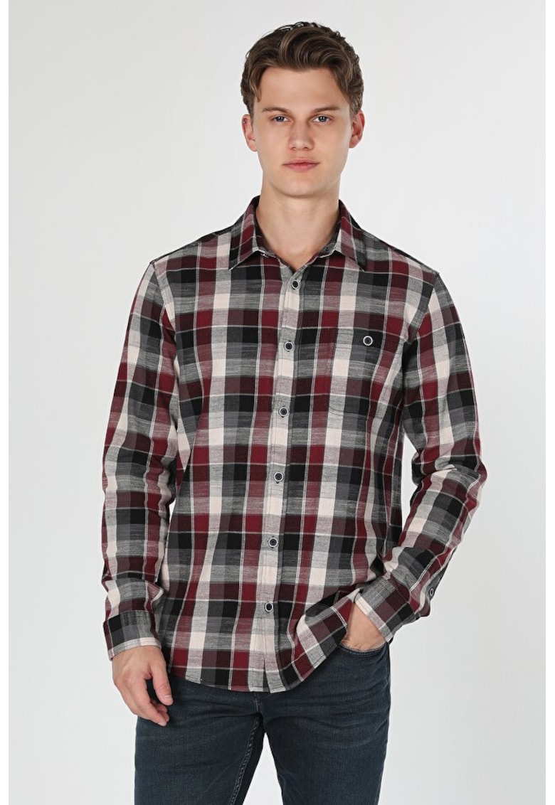 Camasa de bumbac cu model in carouri