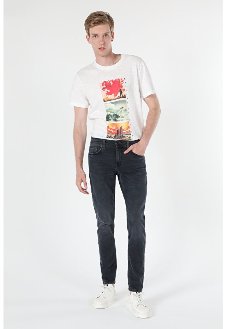 Pantaloni De Barbati Albastru inchis Slim Fit 041 DANNY -