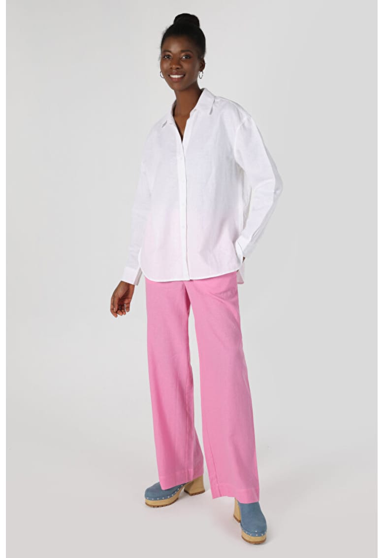 Camasa Cu Maneca Lunga De Dama Alb-Regular Fit