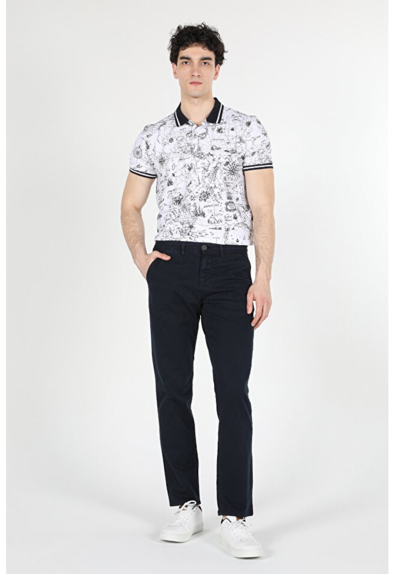 Pantaloni De Barbati Albastru Marin Regular Fit