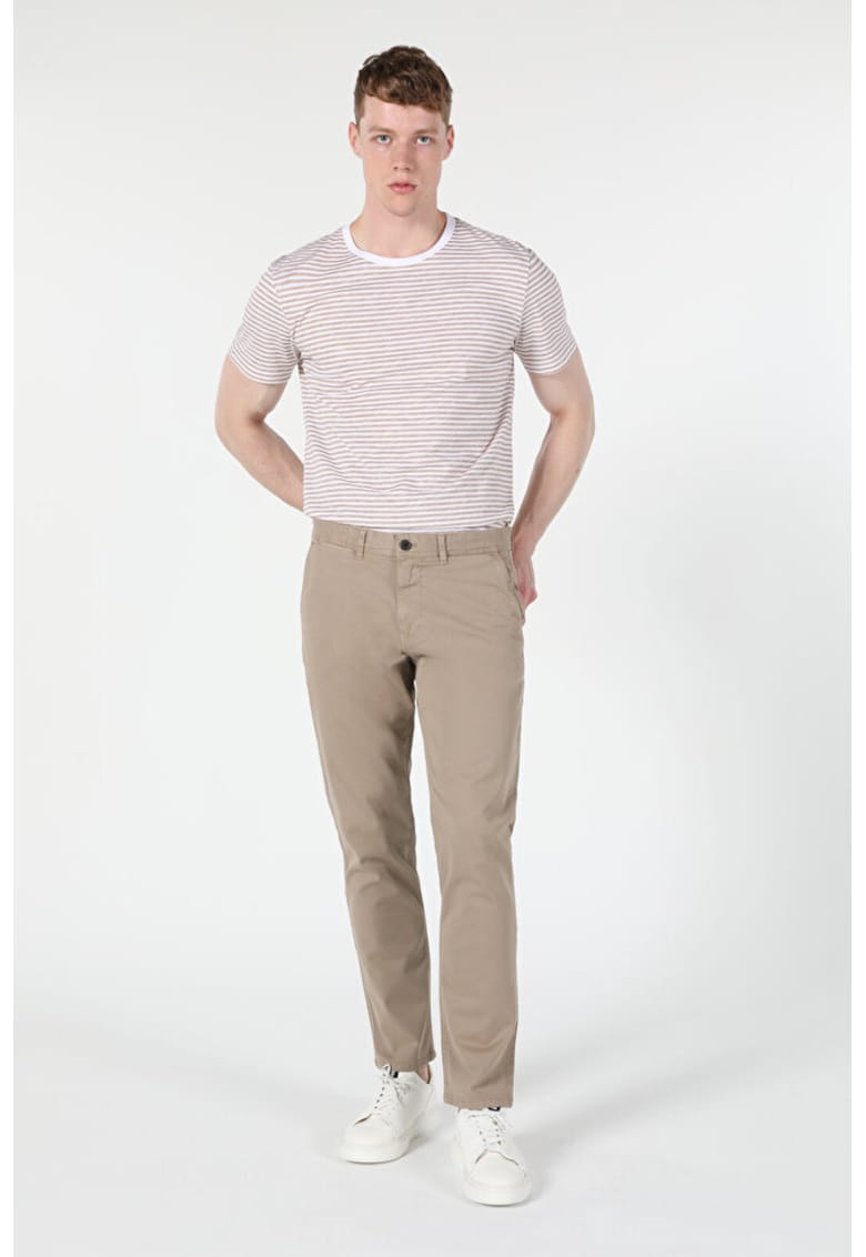 Pantaloni De Barbati Bej Regular Fit