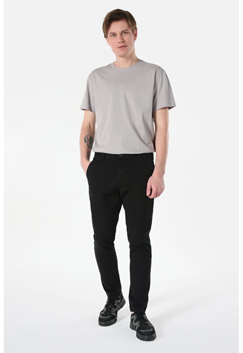Pantaloni De Barbati Negru Slim Fit