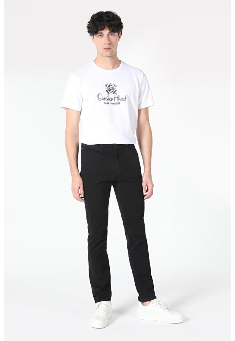 Pantaloni De Barbati Negru Straight Fit