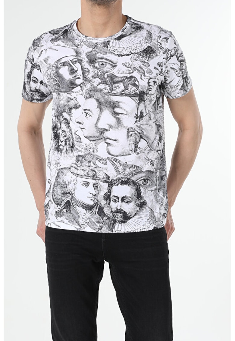 Tricou Cu Maneca Scurta De Barbati Alb Regular Fit Cl1054068 8682240788584