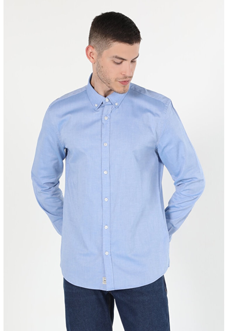 Camasa Cu Maneca Lunga De Barbati Albastru Slim Fit 8683197319098