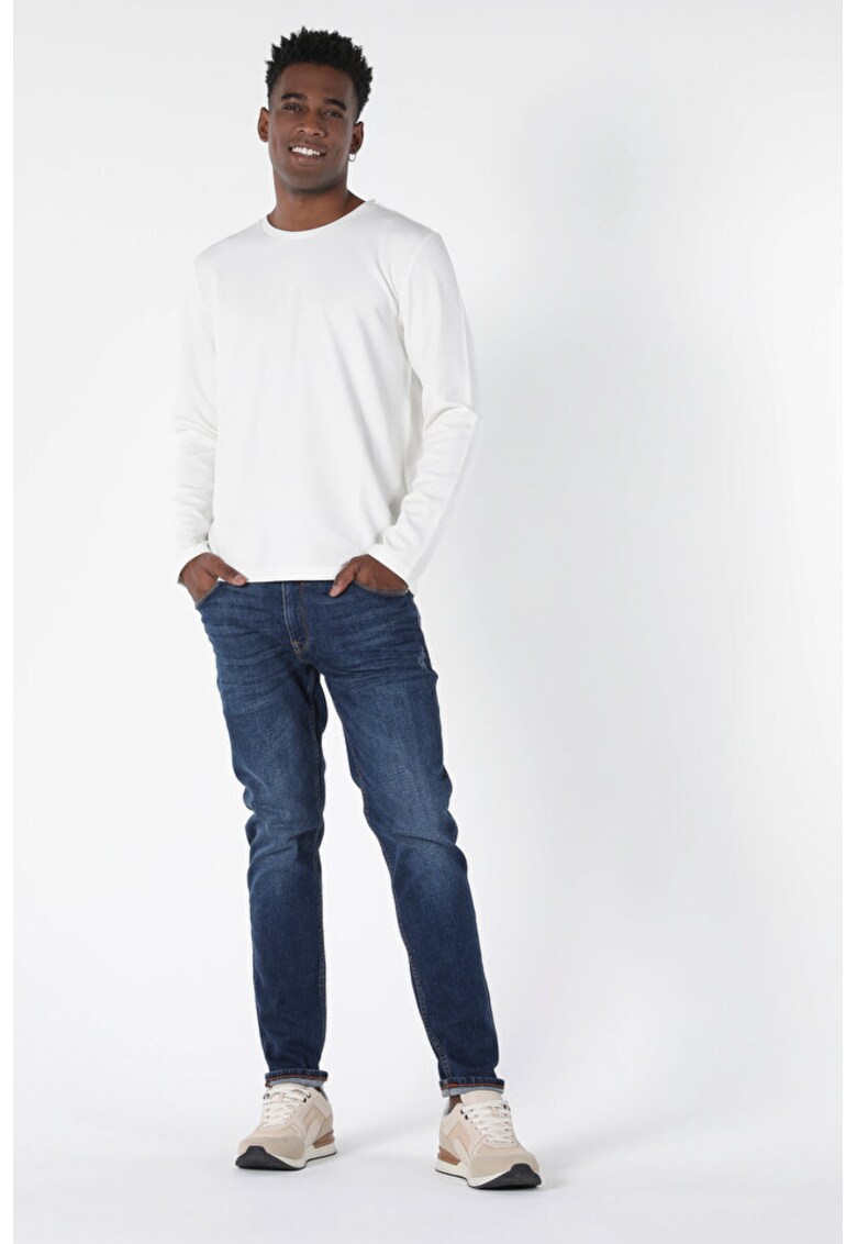 Tricou Cu Maneca Lunga De Barbati AlbRegular Fit