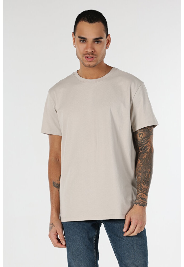 Tricou Cu Maneca Scurta De Barbati Bej Comfort Fit - Bej
