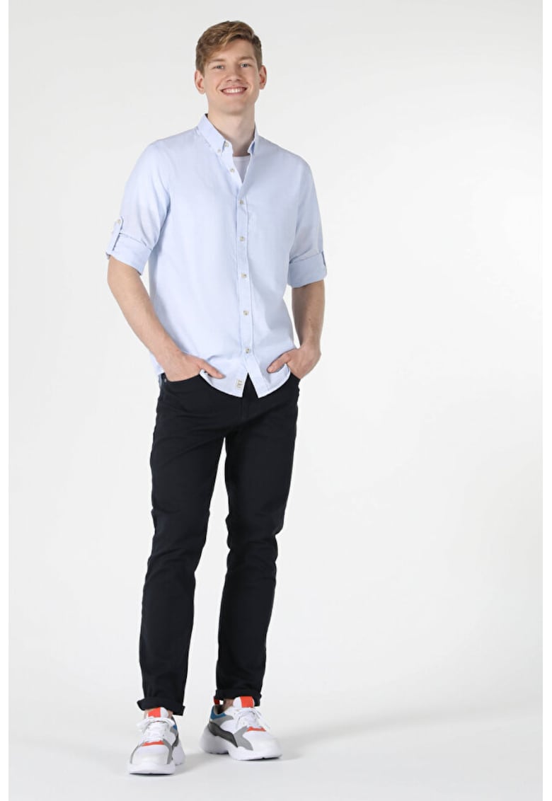 Camasa Cu Maneca Lunga De Barbati Albastru Regular Fit8683197150806