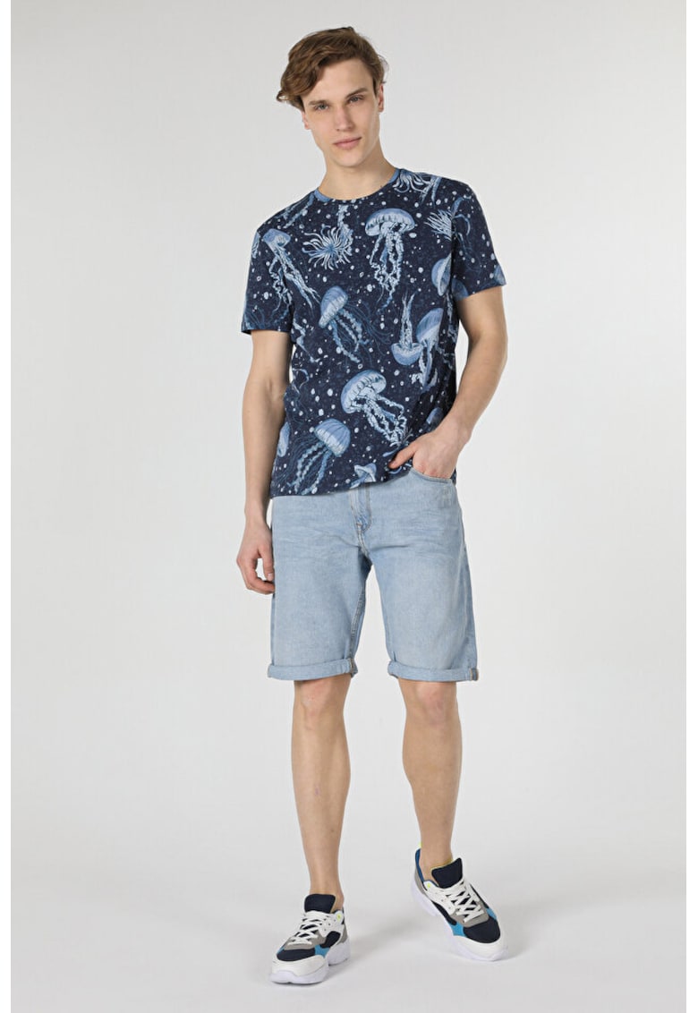 Tricou Cu Maneca Scurta De Barbati Albastru Marin Regular Fit3