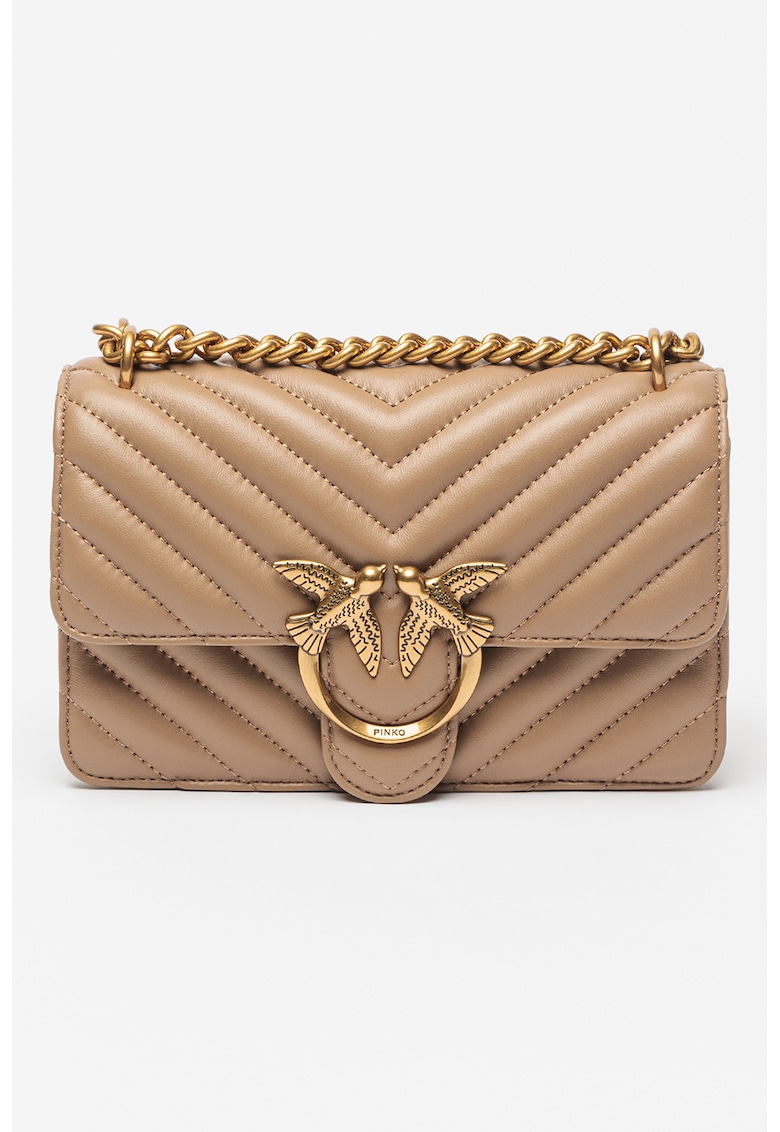 Geanta crossbody piele cu aspect matlasat Love - 54645 Geanta crossbody piele cu aspect matlasat Love - 54645