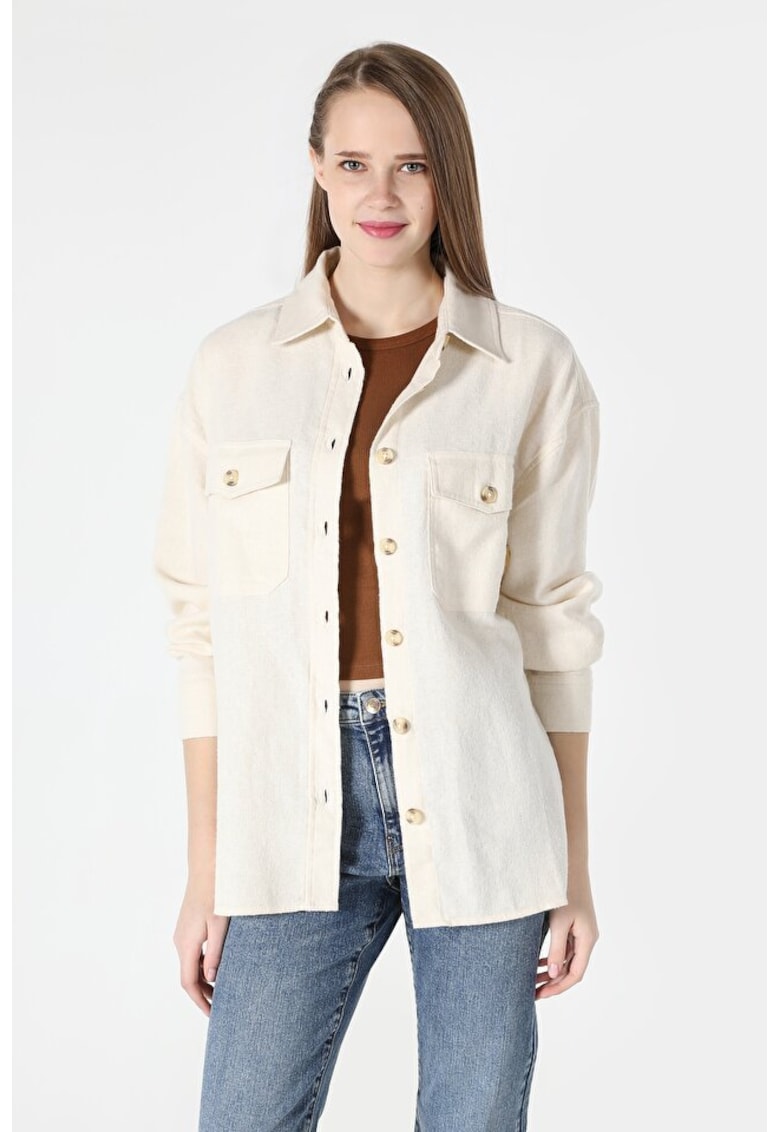 Camasa Cu Maneca Lunga De Dama Ecru