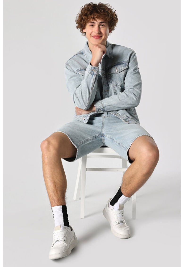 Jacheta De Barbati Albastru Regular Fit - BLUE