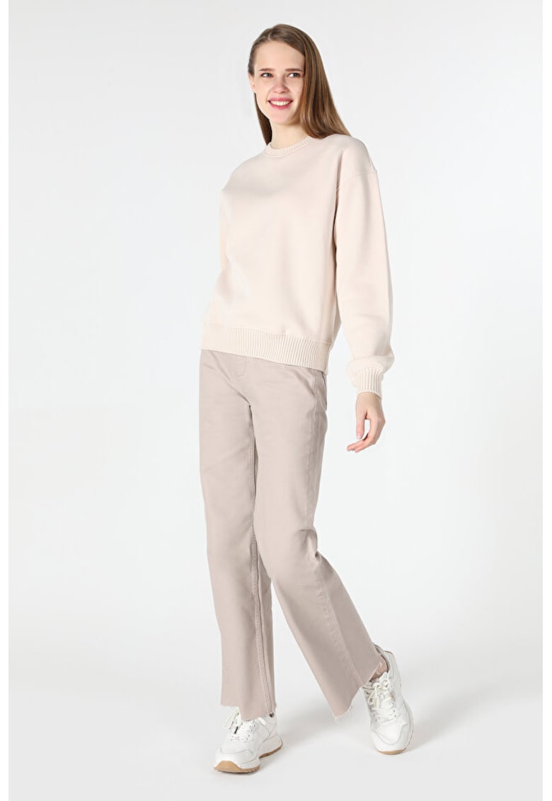 Swater / Bluza De Dama Ecru Regular Fit