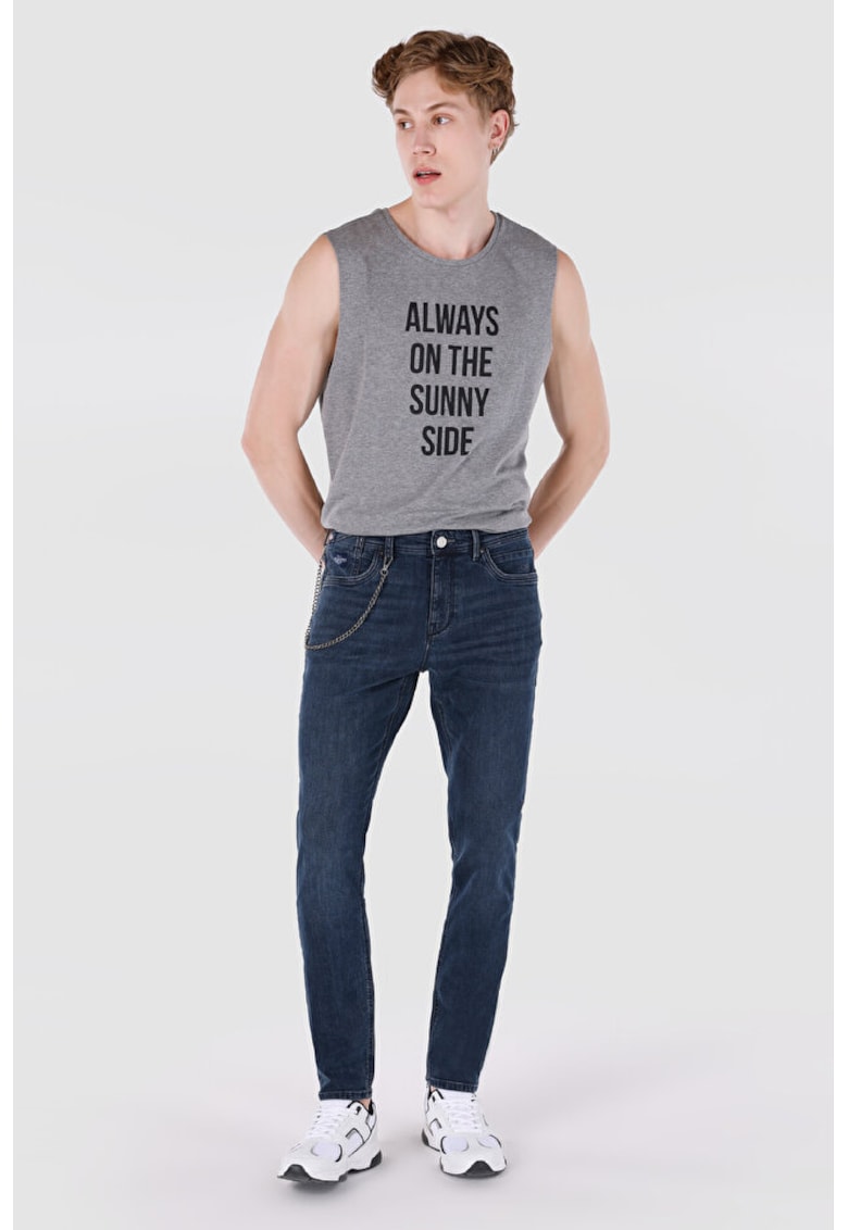 Pantaloni De Barbati Albastru inchis Slim Fit 041 DANNY