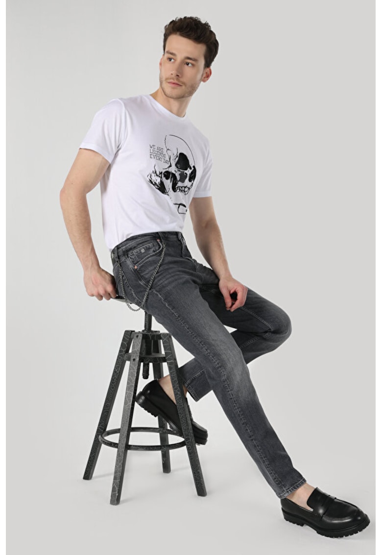 Pantaloni De Barbati Negru Straight Fit KARL - Negru