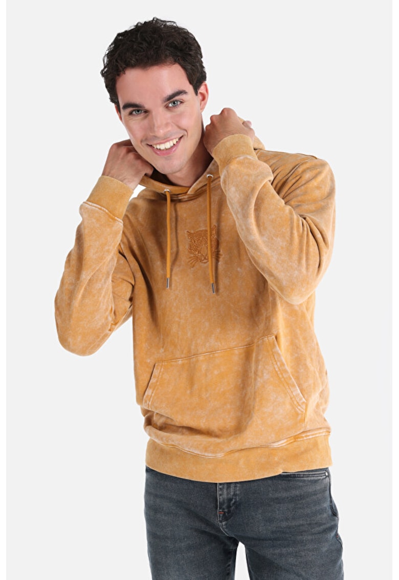 Hanorac cu snur si aspect tie-dye Hanorac cu snur si aspect tie-dye