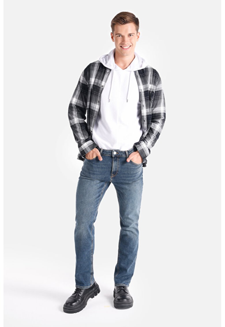 Blugi regular fit cu 5 buzunare