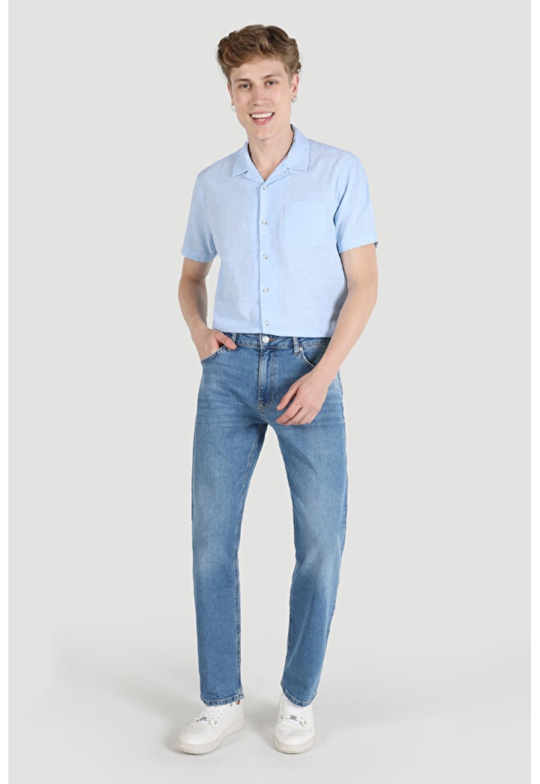 Blugi depti cu talie medie