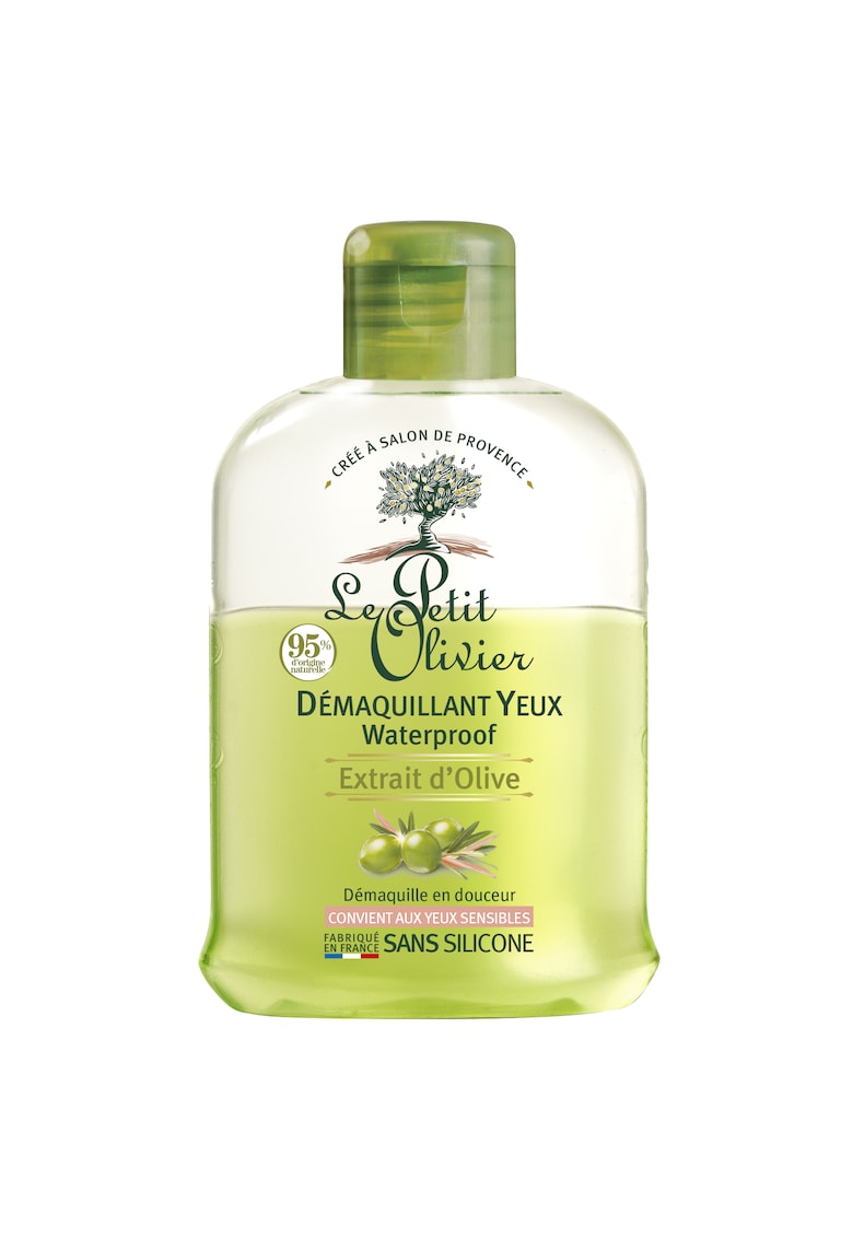 Demachiant bifazic rezistent la apa pentru ochi cu ulei de masline - 125 ml