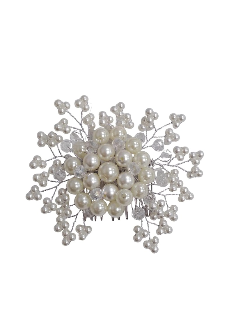 Accesoriu de par - argintiu - cu perle - Karene C12 - Accesoriu de par - argintiu - cu perle - Karene C12 -