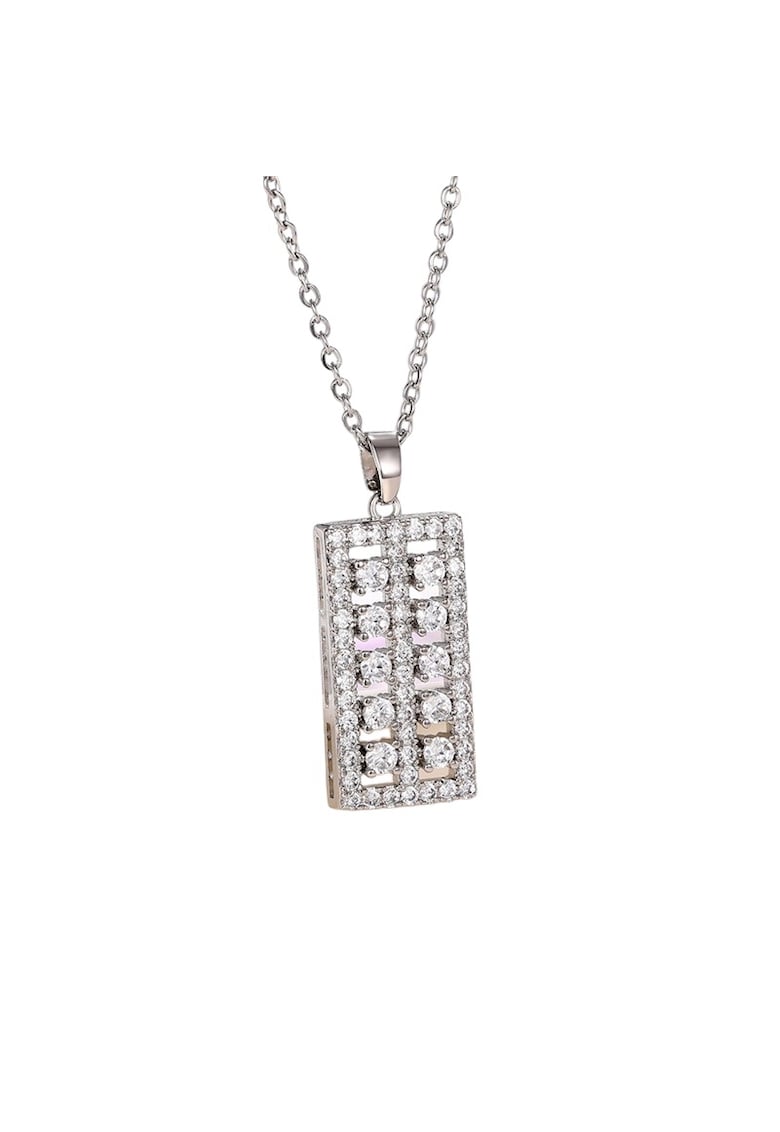 Colier argintiu - cu pietre din zirconiu - Layla C27 -