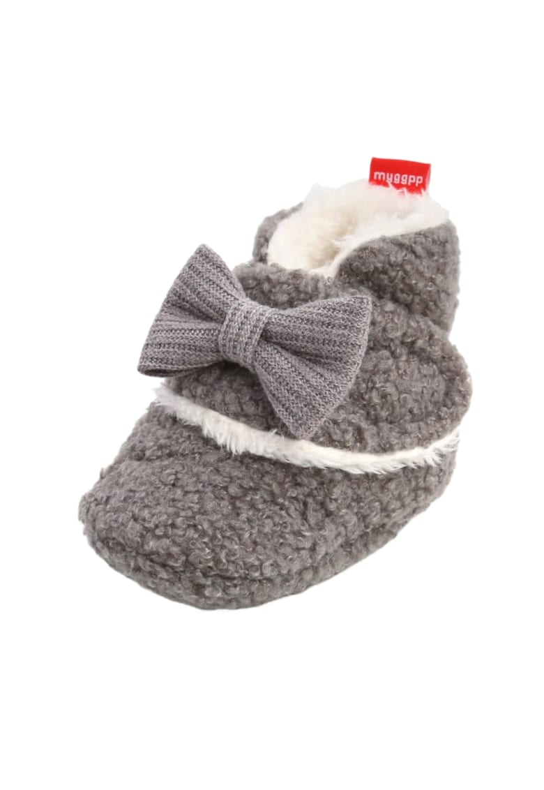 Cizme Cu Fundita - Fete - Gri