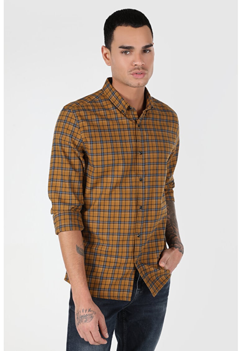 Camasa Cu Maneca Lunga De Barbati Safran Slim Fit Cl1061023