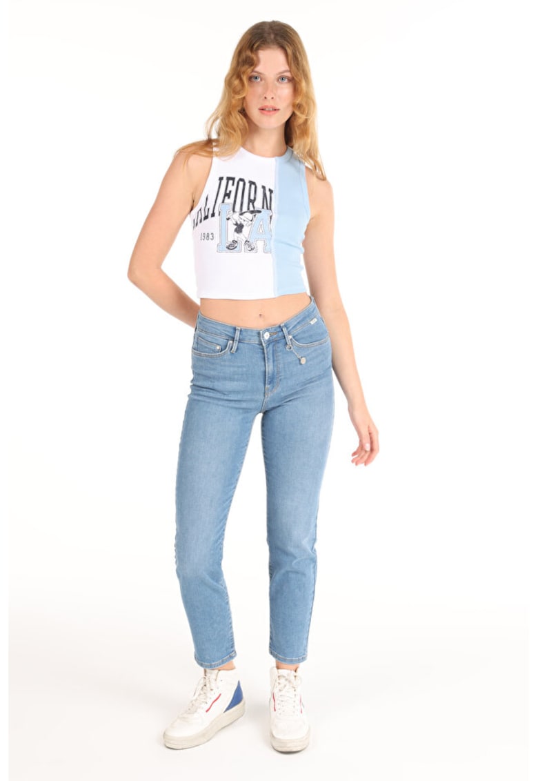 Pantaloni De Dama Albastru Slim Fit CARLA