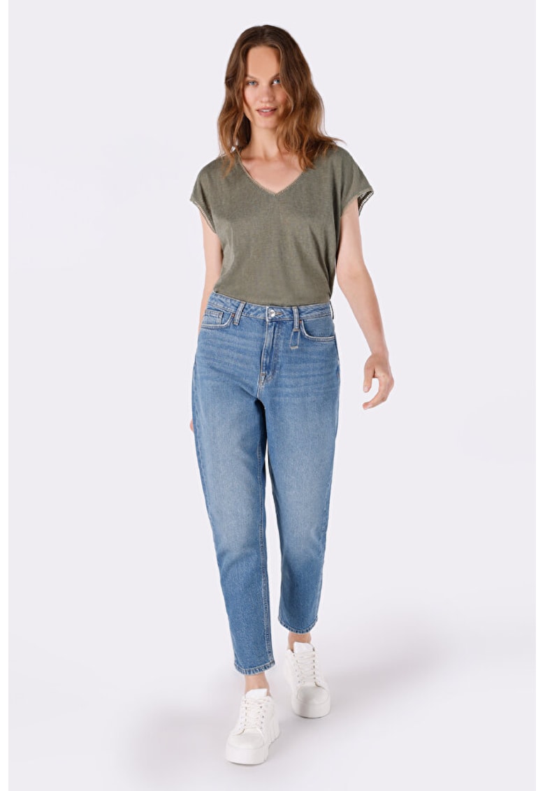 Pantaloni De Dama Albastru Mom Fit 896 MARIA