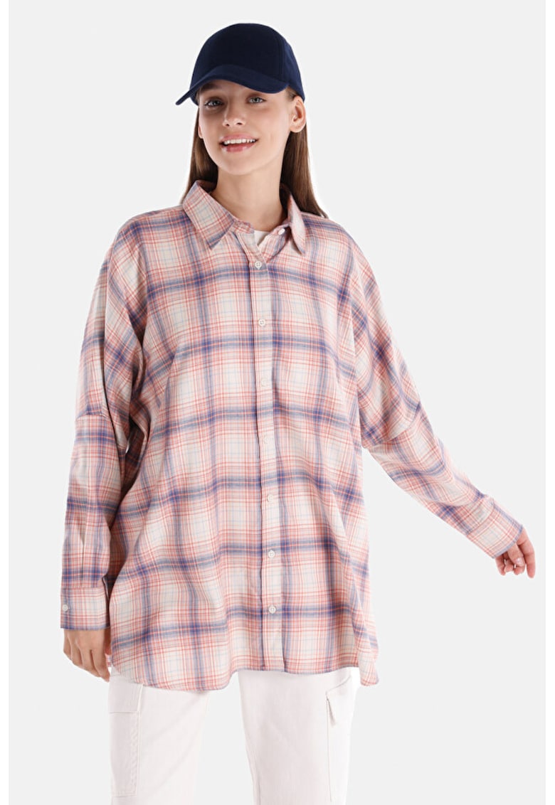 Camasa Cu Maneca Lunga De Dama Multicolor Relaxed Fit 8683197813763