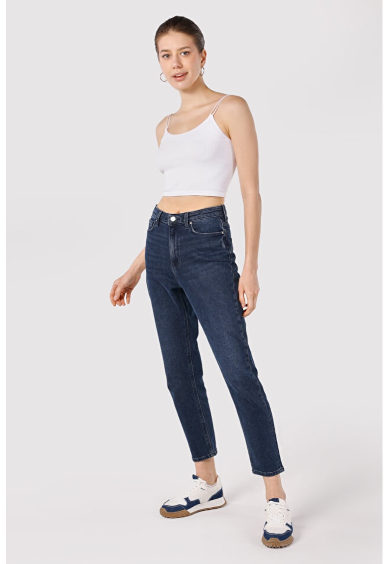 Pantaloni De Dama Gri Mom Fit 896 MARIA