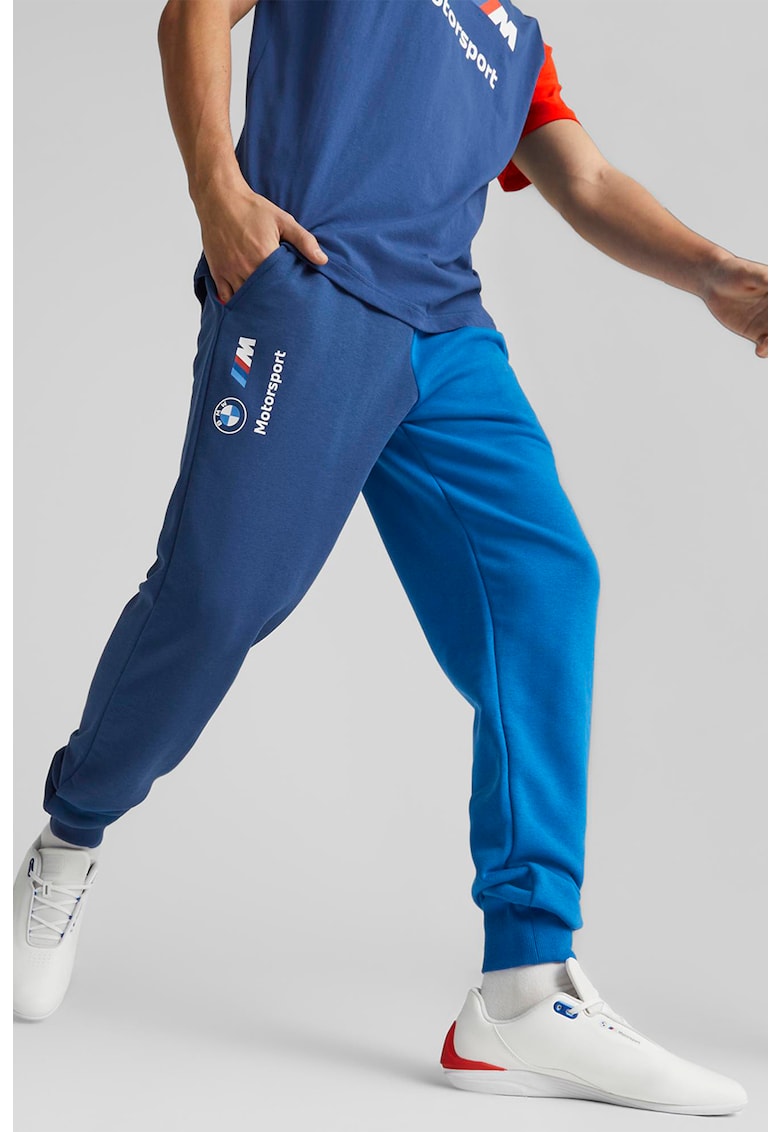 Pantaloni de trening cu model colorblock BMW MMS