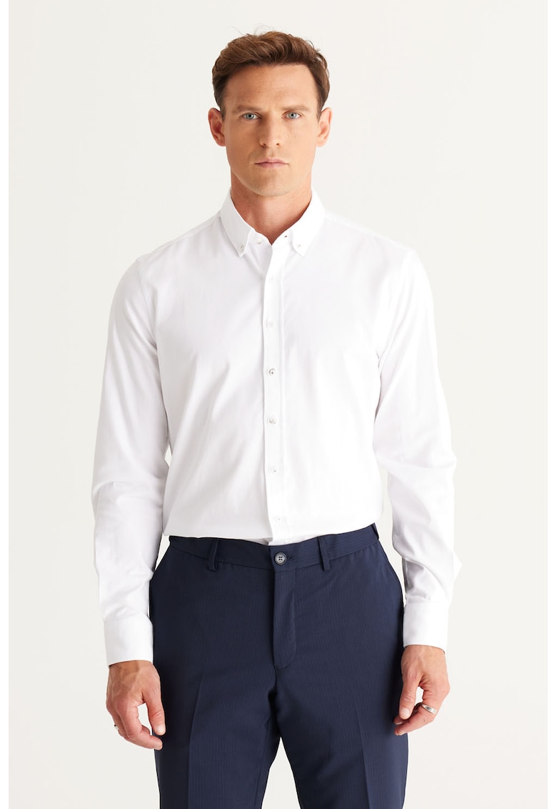 Camasa slim fit cu maneci lungi