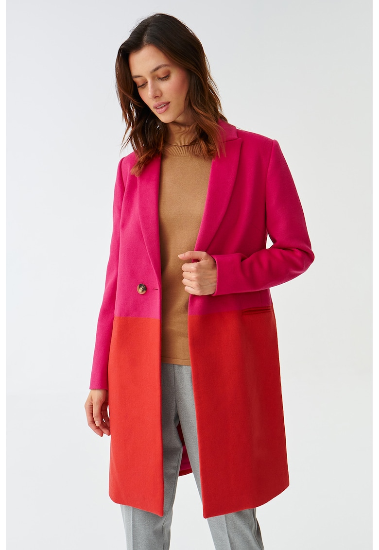 Haina colorblock din amestec de lana