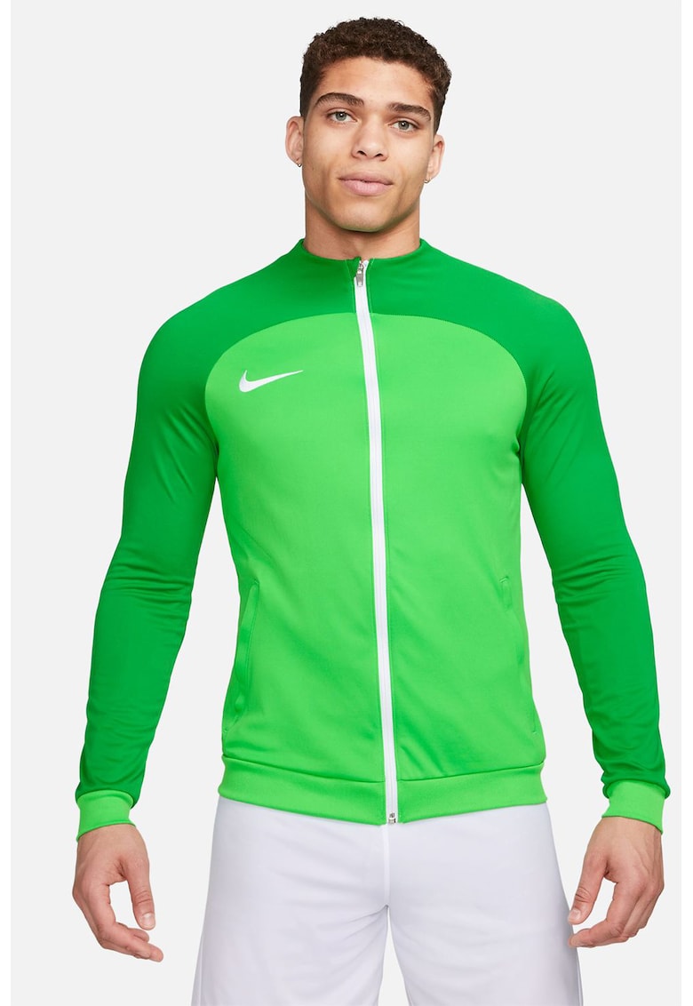 Bluza cu tehnologie Dri-FIT si fermoar pentru fitness Academy - Verde