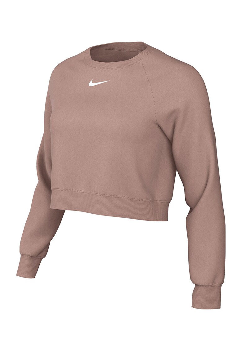 Bluza sport crop cu logo Essential