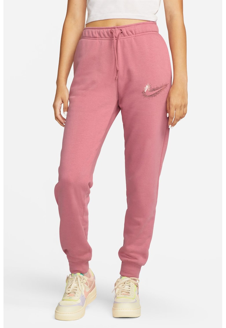 Pantaloni sport din amestec de bumbac - cu logo - Rosu stins